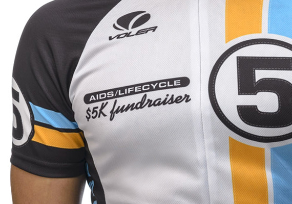 Cycling jerseys for AIDS/LifeCycle, a fundraising ride from San Francisco to Los Angeles